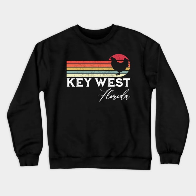 Key West Florida Chicken Lover Souvenir Gift Crewneck Sweatshirt by grendelfly73